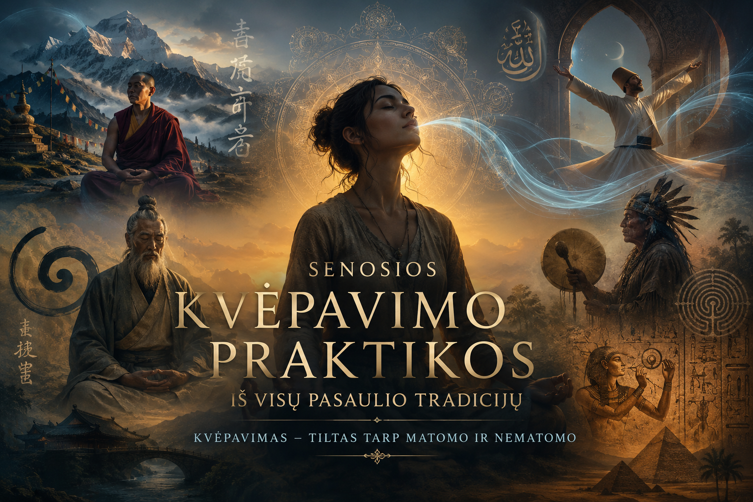 Senųjų kvėpavimo praktikų paslaptys: kelionė į nematomus pasaulius.